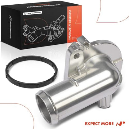 A-Premium Upgraded Aluminum Engine Coolant Thermostat Housing Assembly