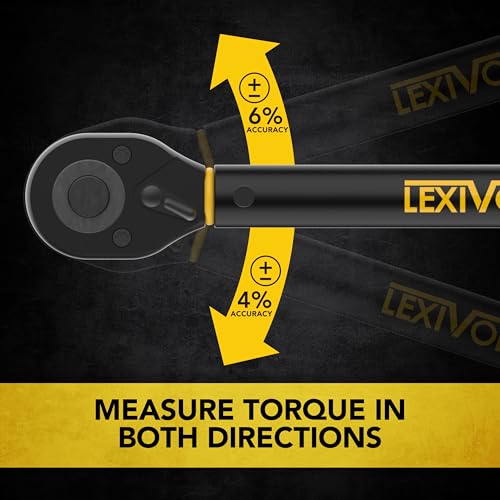 LEXIVON Torque Wrench, 1/2-Inch Drive, Dual Scale 30-210 FT-LB (40.7-284.7 N·m), Premium Rubber-Grip Handle, Deluxe Hybrid Case (LX-TW12) - size: 1/2"DR. 30–210 FT-LB