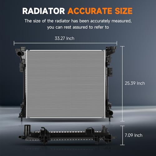 OCPTY 13062 Engine Coolant Radiator for Chrysler Town & Country 2008-2016