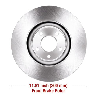 HUSCH Brake Kit Ceramic Brake Pads and Brake Rotors Fit for Ford, For Volvo - size: 34364+D1044