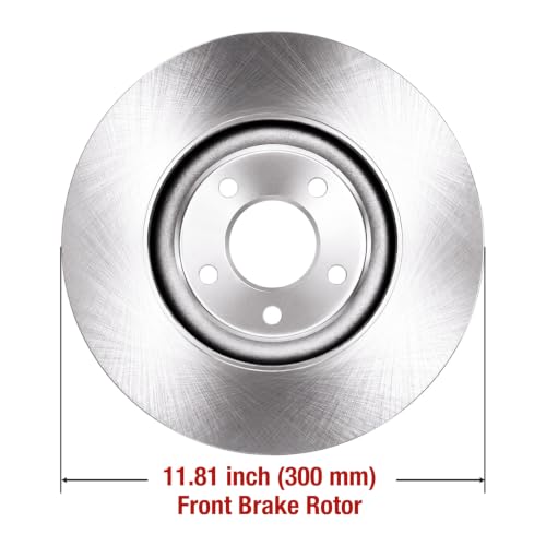 HUSCH Brake Kit Ceramic Brake Pads and Brake Rotors Fit for Ford, For Volvo - size: 34364+D1044