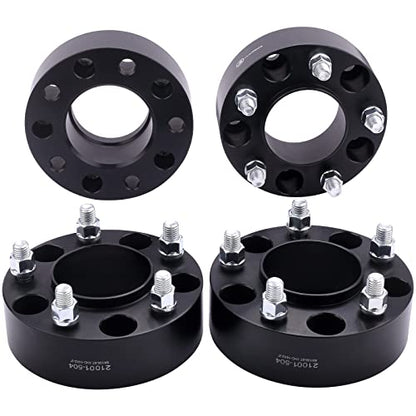 4X Black 5x100 Hubcentric Wheel Spacers 2 Inch with 12x1.5 Studs 54.1mm Hub - size: 2 Inch-Pack of 4