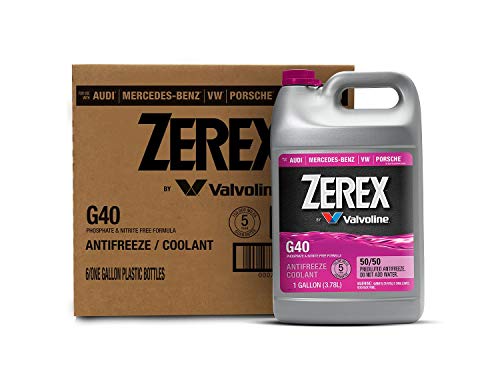 Valvoline Zerex G40 Phosphate and Nitrite Free 50/50 Ready-to-Use Antifreeze/Coolant 1 GA, Case of 6