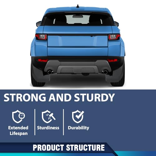 PIT66 Mud Flaps Fit Range Rover Evoque 2012-2018 Round Rear Pipe - size: Fit Rover Evoque 2012-2018