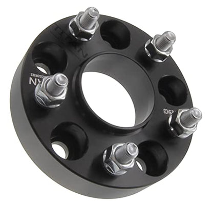 1.25 Inch Hub Centric Wheel Spacer Compatible with Mitsubishi Lancer Eclipse & Outlander - 5x114.3 (5x4.5) Bolt Pattern, 67.1mm Hub Bore, 12x1.5 Studs, 6061-T6 Billet Aluminum, Black - Single - size: 1.25 Inch Hubcentric Wheel Spacers, style: 1x Wheel Spa