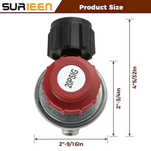 0-20 PSI Adjustable High Pressure Propane Regulator Valve Kit