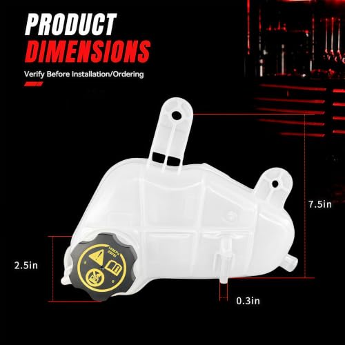Coolant Overflow Reservoir Tank with Cap Compatible with Chevrolet Sonic 2012-2020 1.4L 1.8L Engine Coolant Recovery Expansion Tank Replace 603-386 GM3014167 95048411 - size: 603-386