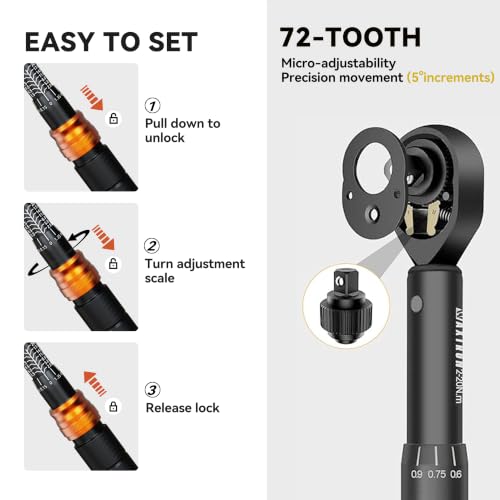 Bike Torque Wrench Set with Bits, 2-20 Nm, 35-Piece Kit - size: 35-Piece