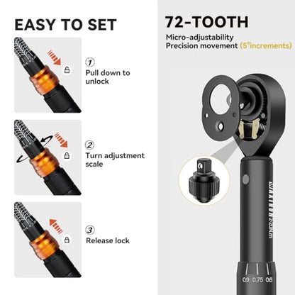Bike Torque Wrench Set with Bits, 2-20 Nm, 35-Piece Kit - size: 35-Piece