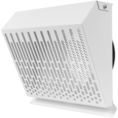 Vent Systems 6" Inch Exhaust Vent Cover with Rubber Gasket - White Galvanized Steel - Robust and Weatherproof Outdoor Air Exhaust Box - Duct or Surface Mounting - Rain and Snow Protection - color: White, size: ø6" Inch - Exhaust