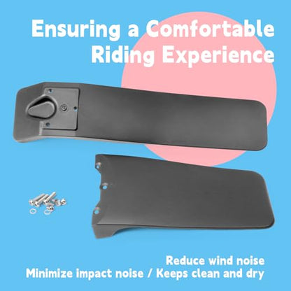 Dirt Bike Front and Back Fenders Compatible with Tuttio Soleil 01 Electric Bike Fender Kit Black E-Bike Mudguard Replacement Parts