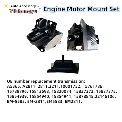 Engine Motor Transmission Mount Replace Kit for Trucks & SUVs - size: 2007-2013 Silverado V8 5.3L