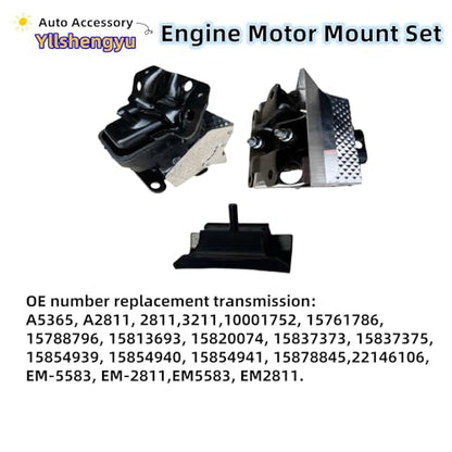 Engine Motor Transmission Mount Replace Kit for Trucks & SUVs - size: 2007-2013 Silverado V8 5.3L