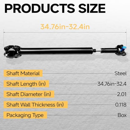 Front Drive Shaft Assembly for Jeep Grand Cherokee - size: 53008427; Front; 32.4in - 34.76in