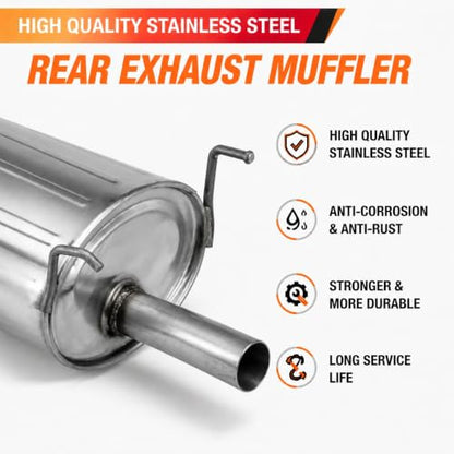 54312 Rear Exhaust Muffler for 2001-2005 Honda Civic/Acura 1.7EL HC07 - size: 2001-2005 civic 2001-2005 Acura