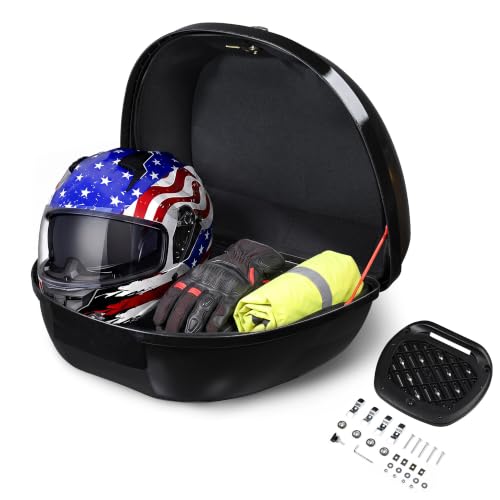 Yescom 50L Universal Motorcycle Tour Tail Box Scooter Trunk Storage w/Lock - size: 50L