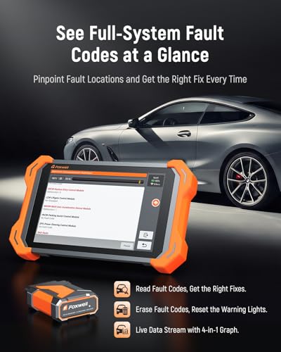 FOXWELL NT919BT All System Diagnostic Tool - Automotive Bidirectional Scan Tool, 3000+ Active Tests, 34 Maintenances, ECU Coding, CAN FD & DoIP, Lifetime Free Update, Car OBD2 Scanner for 140+ Brands