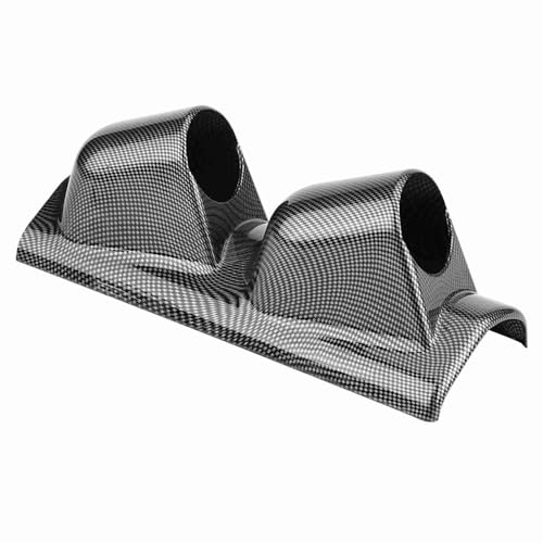 Universal Heavy Duty Racing Sport Meter Gauge Pillar Mount Pod Holder Bracket Gauge Holder,Carbon Fiber Color (2 Hole) - size: 2 Hole