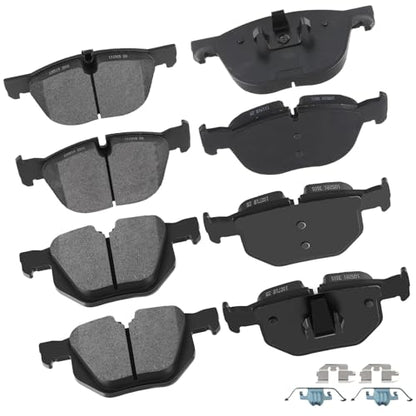 cciyu D1042 D1294 Brake Pads w/Hardware Front Rear Disc Brake Pad Set - size: Front[D1294] + Rear[D1042]