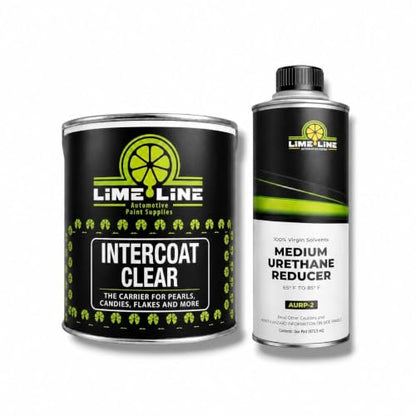 LiME LiNE Automotive Basecoat + Reducer Combo Kit - Mix 1:1 - Makes 1 Quart Sprayable - Clearcoat Required (Intercoat Clear + Reducer) - color: Intercoat Clear