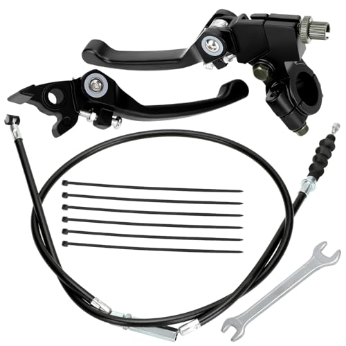 YOXUFA Folding Clutch Brake Lever Perch with Clutch Cable for 110cc 125cc 140cc 150cc Tao Tao DB17 Apollo RFZ DBX15 X18 X19 Z20 Thumpstar Kayo Xmotos SSR YZ Ruckus Pit Dirt Bike 7/8 Handlebar Black - color: Black