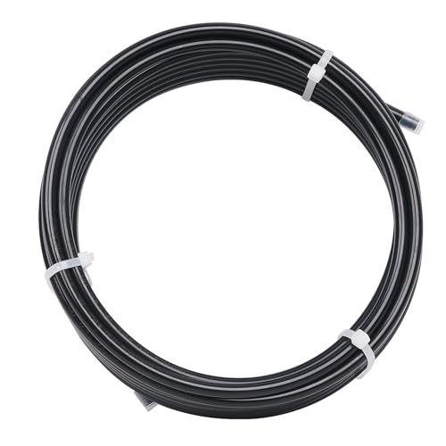 LokoCar 1/4" OD Nylon Airline 25ft DOT SAE J844 Air Brake Fluid Tube Black - size: 1/4" OD 25 Feet