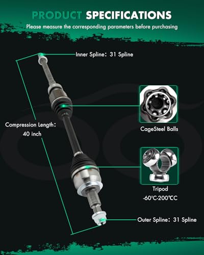 SCITOO Front Right CV Axle Assembly For Mazda 6 2.5L 2014-2017