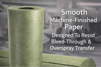 Green Masking Paper Roll for Automotive (700' x 36") - 35# Grade Green Machine Finished - size: 700' x 36"