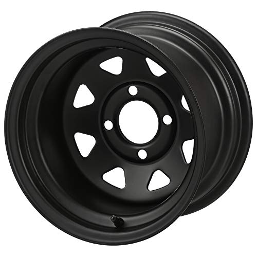 RM Cart 12" Steel Matte Black Wheel on 20x10-12 Black Trail Tire