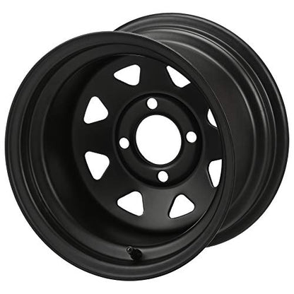 RM Cart 12" Steel Matte Black Wheel on 20x10-12 Black Trail Tire