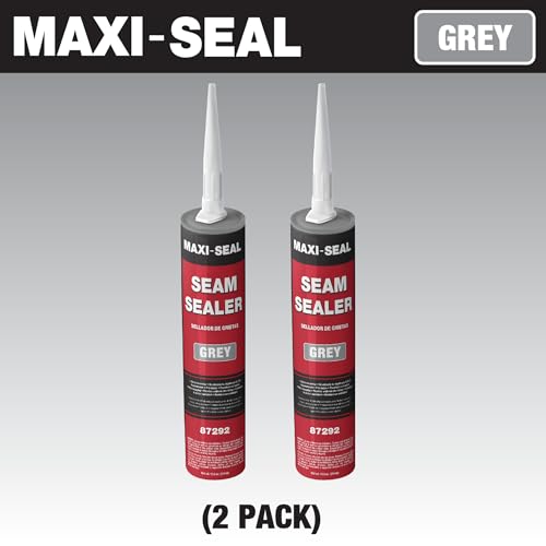 LAUCO Maxi-Seal Gray Polyurethane Seam Sealer (2-Pack, 10.5oz Tube) | Durable & Flexible Auto Body Filler for OEM Seams | Brushable Joint Compound (87292) - style: 2 Pack