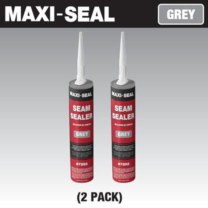 LAUCO Maxi-Seal Gray Polyurethane Seam Sealer (2-Pack, 10.5oz Tube) | Durable & Flexible Auto Body Filler for OEM Seams | Brushable Joint Compound (87292) - style: 2 Pack