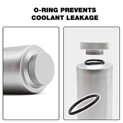 Saihisday Universal Car Radiator Coolant Overflow Tank 800ml Overflow Bottle Oil Catch Tank Cooling Catch Bottle(Black) (Sliver)