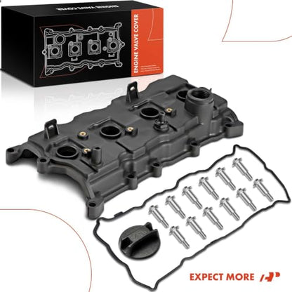 A-Premium QR25DE 2.5L Engine Valve Cover, with Gasket & Oil Cap & Bolt - style: 2007-2012 Altima & Rogue