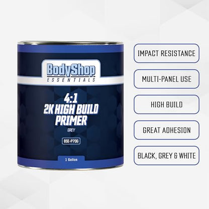 4:1 2K High-Build Primer & Hardener Set Up, Automotive Kit (Grey Primer & Normal Hardener)