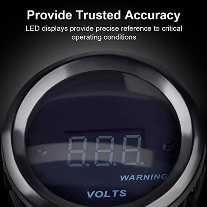 DC12V Voltmeter Blue Digital LED Volt Gauge Voltage Meter Kit 2inches 52mm
