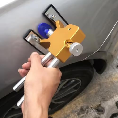 Auto Body Repair Kit Car Dent Puller with 18pcs Pull Tabs, Universal T Bar Paintless Dent Remover Tool Lifter for Auto Hail Damage Repair & Other Metal Surface