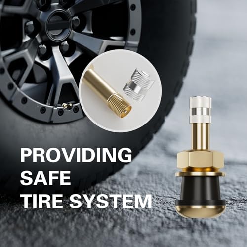 CKAuto TR501 Metal Clamp-in Tire Valve Stems, 1.5" Eff. Length, 10 Pcs/Pack - color: TR50110