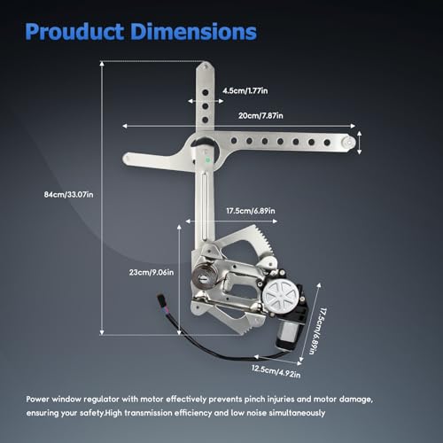Front Driver Side Window Regulator w/Motor Compatible with Chevy Silverado - size: Front Left 741-655