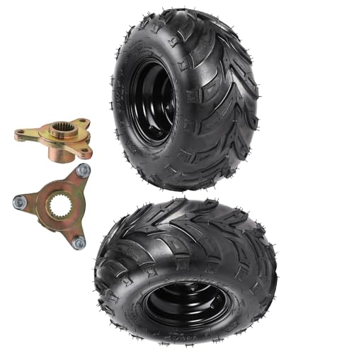 145/70-6 Go Kart Wheels with Tubeless Tires, 3 Bolt Pattern 78mm, Fit Quad ATV, Go-Kart, Quad,Baja DB30, Coleman CT100U, Kazuma Roketa 110cc 125cc, Includes 2 Wheels (23T Rear Axle Hubs) - color: 23T Rear Axle Hubs