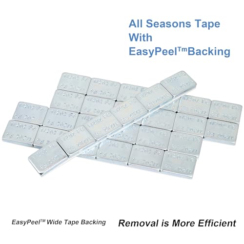 Aain Stick on Adhesive Wheel Weights, 1/2oz, 1152pcs(4box), Grey