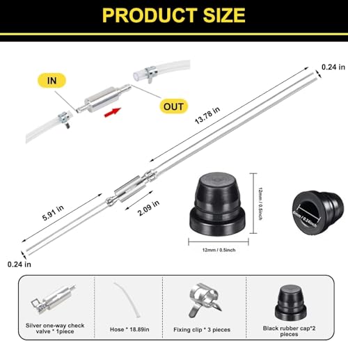 4 PCS Universal Brake Fluid Deflerator, Brake Bleed Hose, Brake System Bleeding Tools, Auto Motorcycle Clutch One-Way Check Valve Tube Deflation Tool Kit Hose with Metal Clamp (2 PCS) - color: 2 PCS