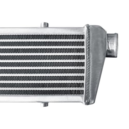 Universal Intercooler 27''x8''x2.7" Front Mount Intercooler 2.2'' Inlet and Outlet Aluminum Turbo Intercooler Direct Replacement for Any Turbo Charger system - size: 27''x8''x2.7" 2.2''