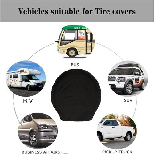 Tire Covers Set of 4 for Trailers Rv,Fit Tire Diameters 33-35 Inch - size: Diameter 33-35in