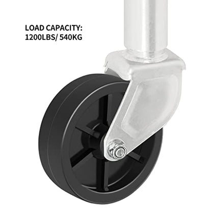 Skelang Boat Trailer Jack Caster 6", Trailer Tongue Wheel 1/2" Axle Diameter, Freight Dolly Wheel Replacement, 1200Lbs Load Capacity