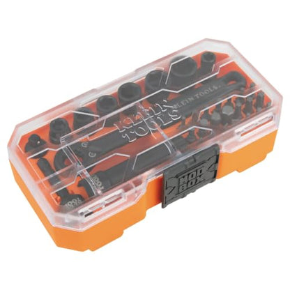 Klein Tools 65300 KNECT 32-Piece Pass Through Socket Set, SAE Impact Set with MODbox Case, 1/4-Inch Drive, Sockets, Bits and Accessories - style: 32-Piece