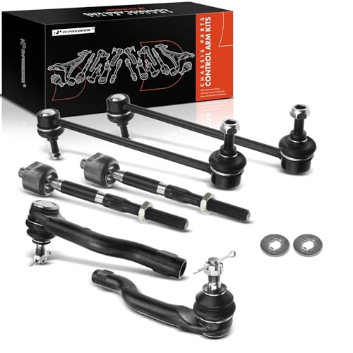 A-Premium 6Pcs Front Suspension Kit, Sway Bar Link, Inner Outer Tie Rod End