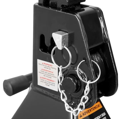 Big RED Jack Stands 6 Ton with Double Locking, 14.2-23.8 inch Adjustable Height for Lifting Cars, SUV, Van, 12000 lb Capacity, 1 Pair - size: 6t double locking black