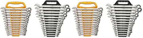 GEARWRENCH 25 Pc. Combination Ratcheting Wrench Set, SAE/MM - 86700 (Pack of 2) - size: 30 PC (Pack of 2)