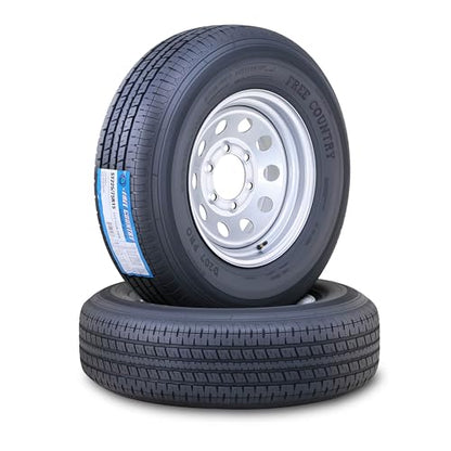 Free Country Trailer Tire Wheel ST225/75R15 10PR E 117N 6X5.5 Silver Mod S2 - size: ST225/75R15